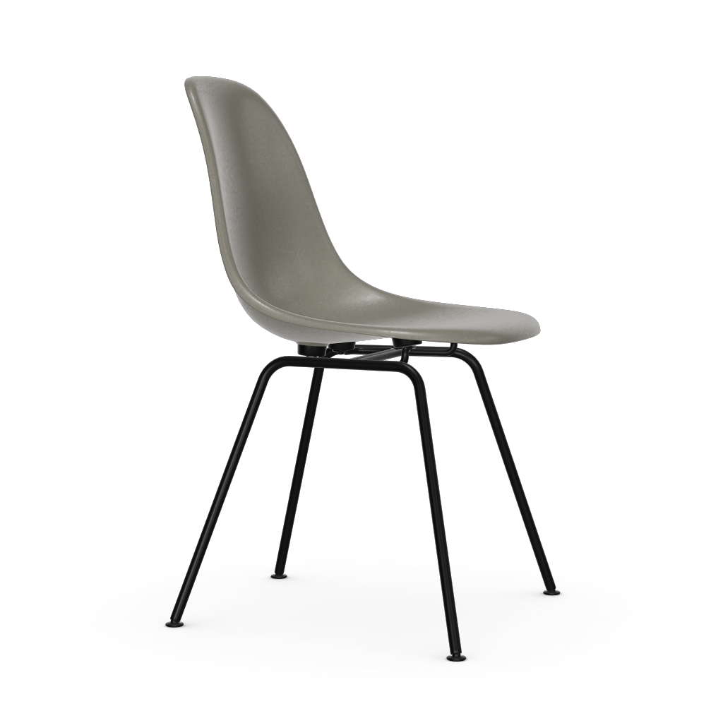 Eames Fiberglass Side Chair Dsx (Without Upholstery) by Vitra #powder-coated basic dark / Eames raw umber