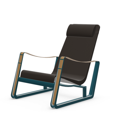 Cite Lounge Chair (Prouve Bleu Dynastie powder-coated (smooth)) by Vitra