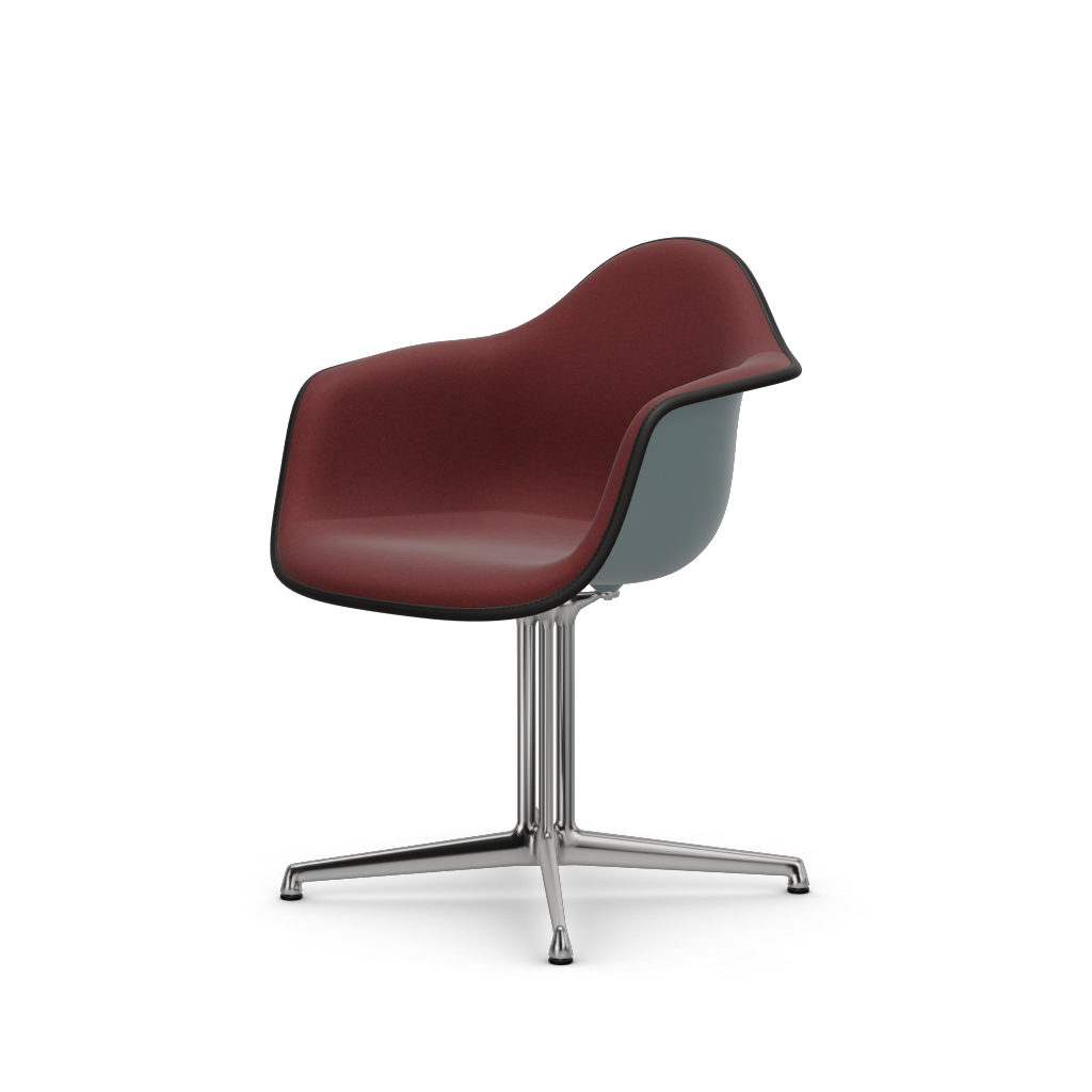 Eames Plastic Armchair DAL (with full upholstery) (Colour of seat shell - ice grey) (Request Info)