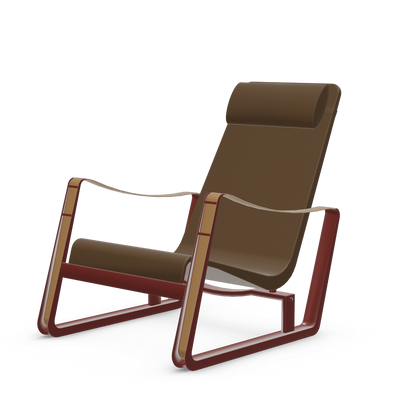 Cite Lounge Chair (Japanese red powder-coated (smooth)) by Vitra