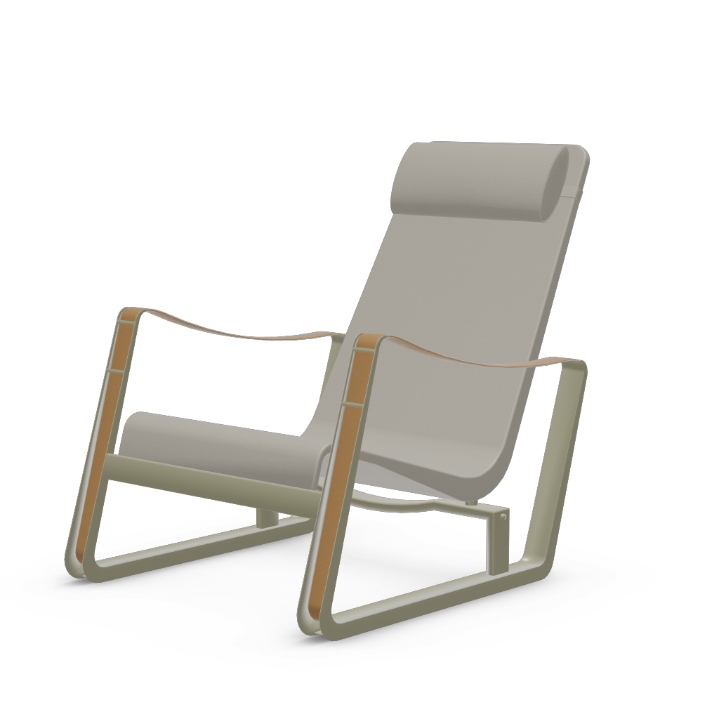 Cite Lounge Chair (Prouve Gris Vermeer powder-coated (smooth)) by Vitra