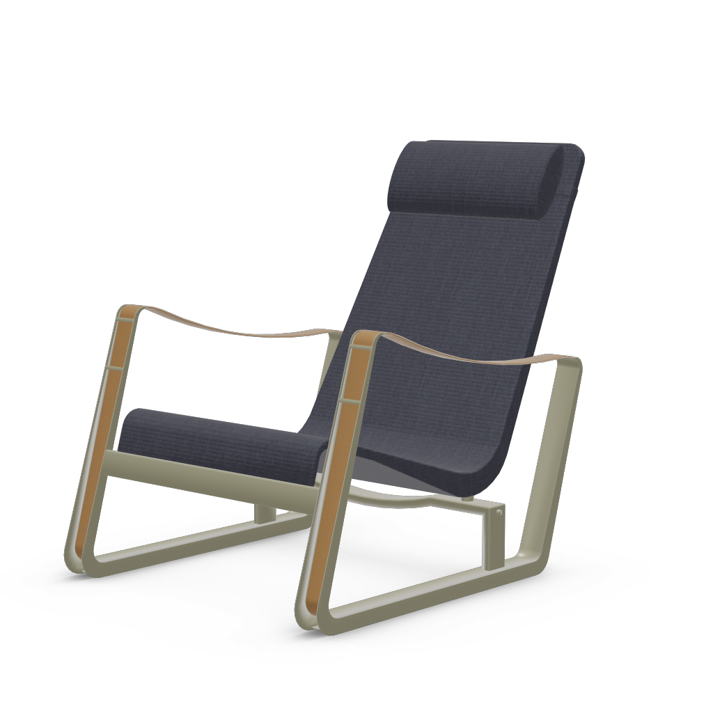 Cite Lounge Chair (Prouve Gris Vermeer powder-coated (smooth)) by Vitra