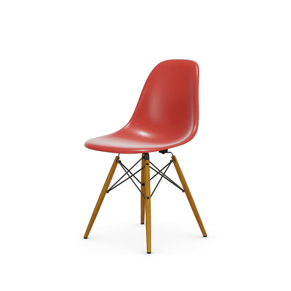 Eames Fiberglass Side Chair DSW (without upholstery) by Vitra