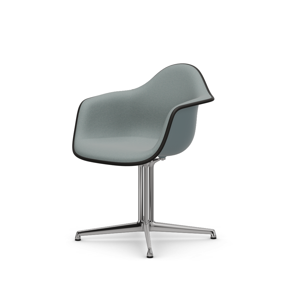 Eames Plastic Armchair DAL (with full upholstery) (Colour of seat shell - ice grey) (Request Info)