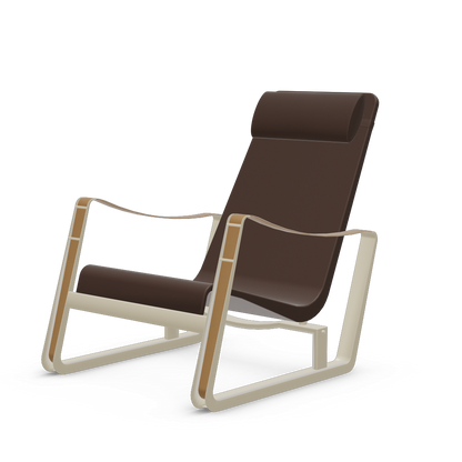 Cite Lounge Chair (Prouve Blanc Colombe (Ecru) powder-coated (smooth)) by Vitra