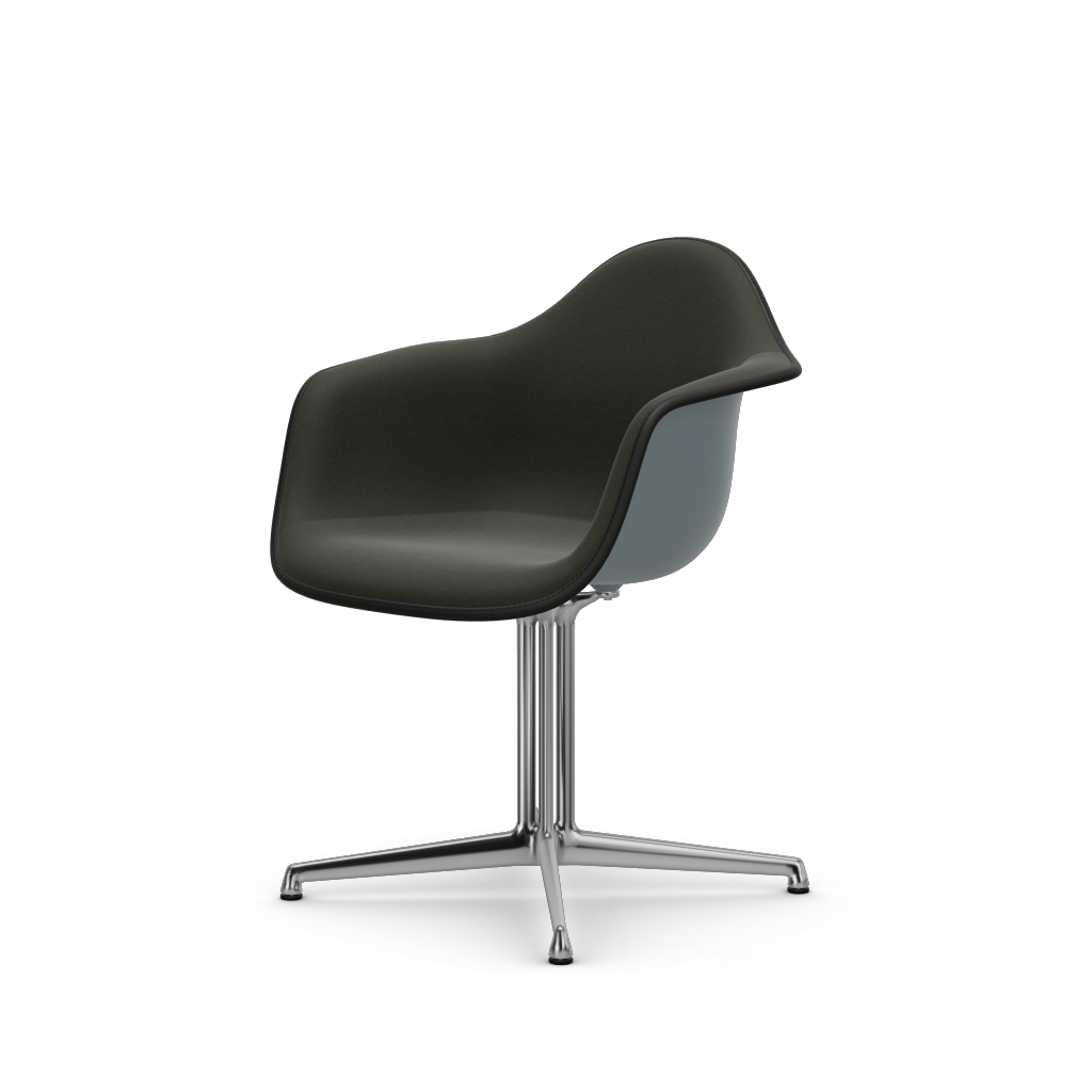 Eames Plastic Armchair DAL (with full upholstery) (Colour of seat shell - ice grey) (Request Info)