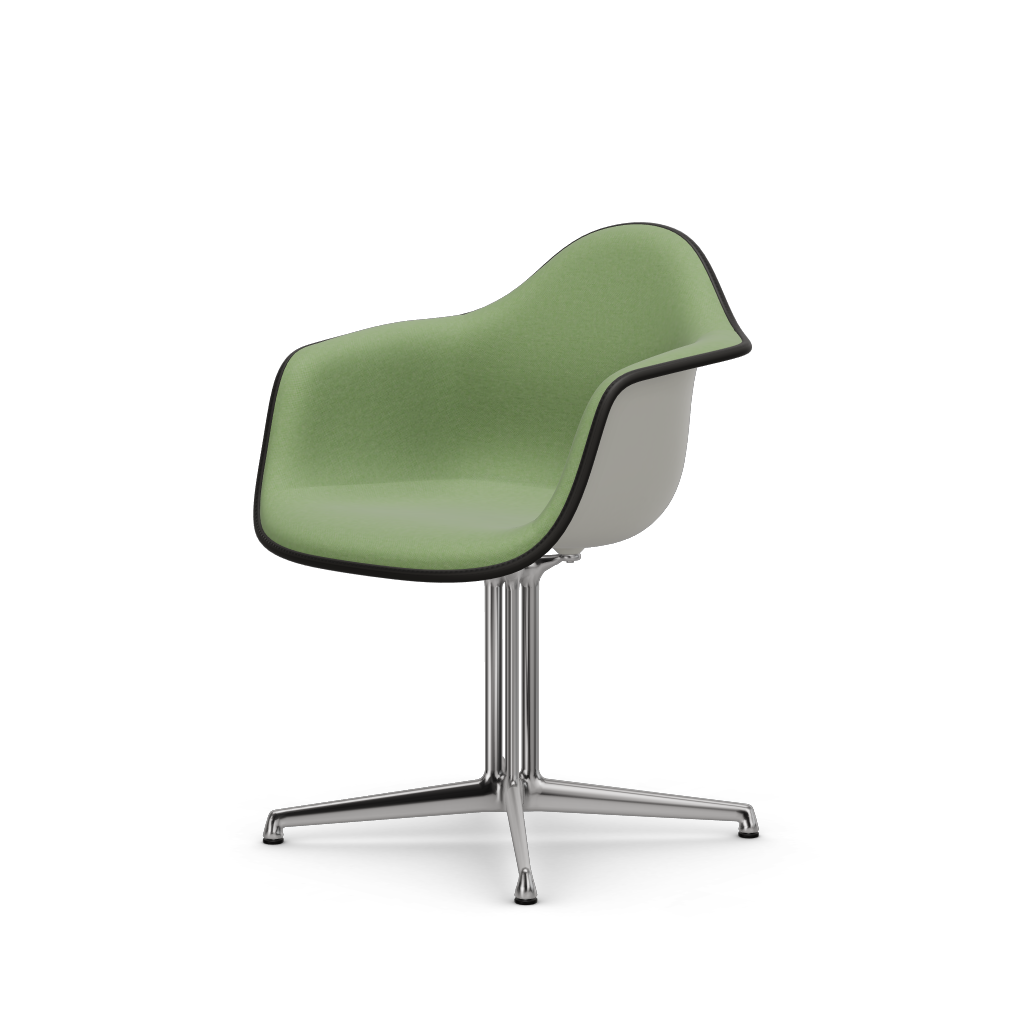 Eames Plastic Armchair DAL (with full upholstery) (Colour of seat shell - white) (Request Info)