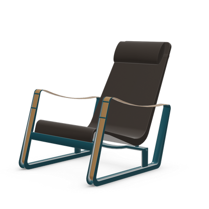 Cite Lounge Chair (Prouve Bleu Dynastie powder-coated (smooth)) by Vitra