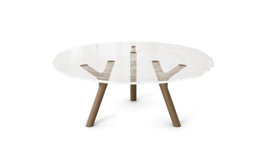 PLEXIWOOD COCKTAIL TABLE - D.100CM by Roche Bobois