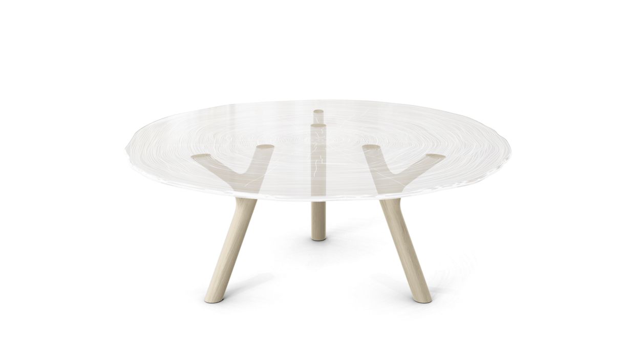 PLEXIWOOD COCKTAIL TABLE - D.100CM by Roche Bobois