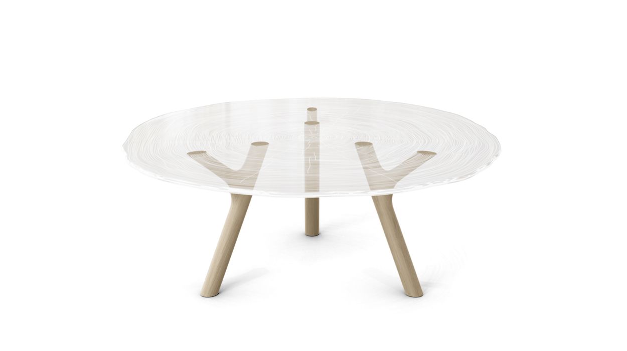 PLEXIWOOD COCKTAIL TABLE - D.100CM by Roche Bobois