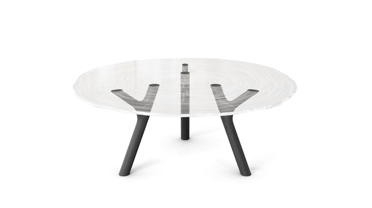 PLEXIWOOD COCKTAIL TABLE - D.100CM by Roche Bobois