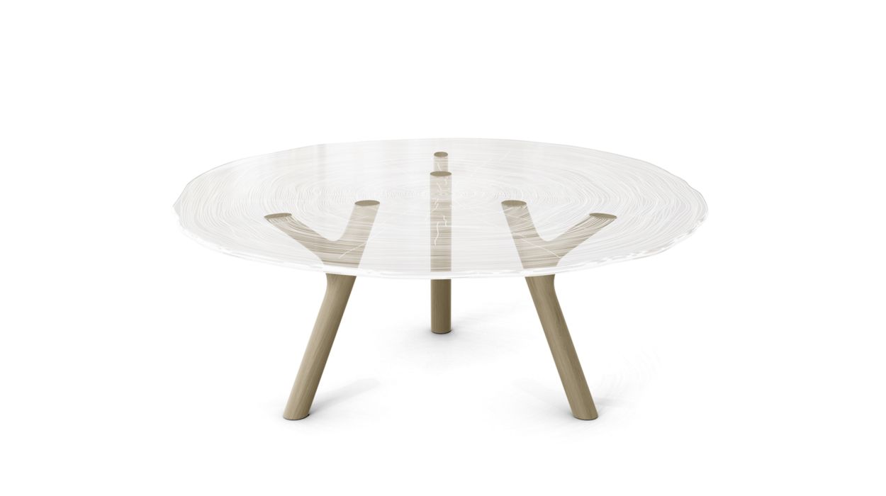 PLEXIWOOD COCKTAIL TABLE - D.100CM by Roche Bobois