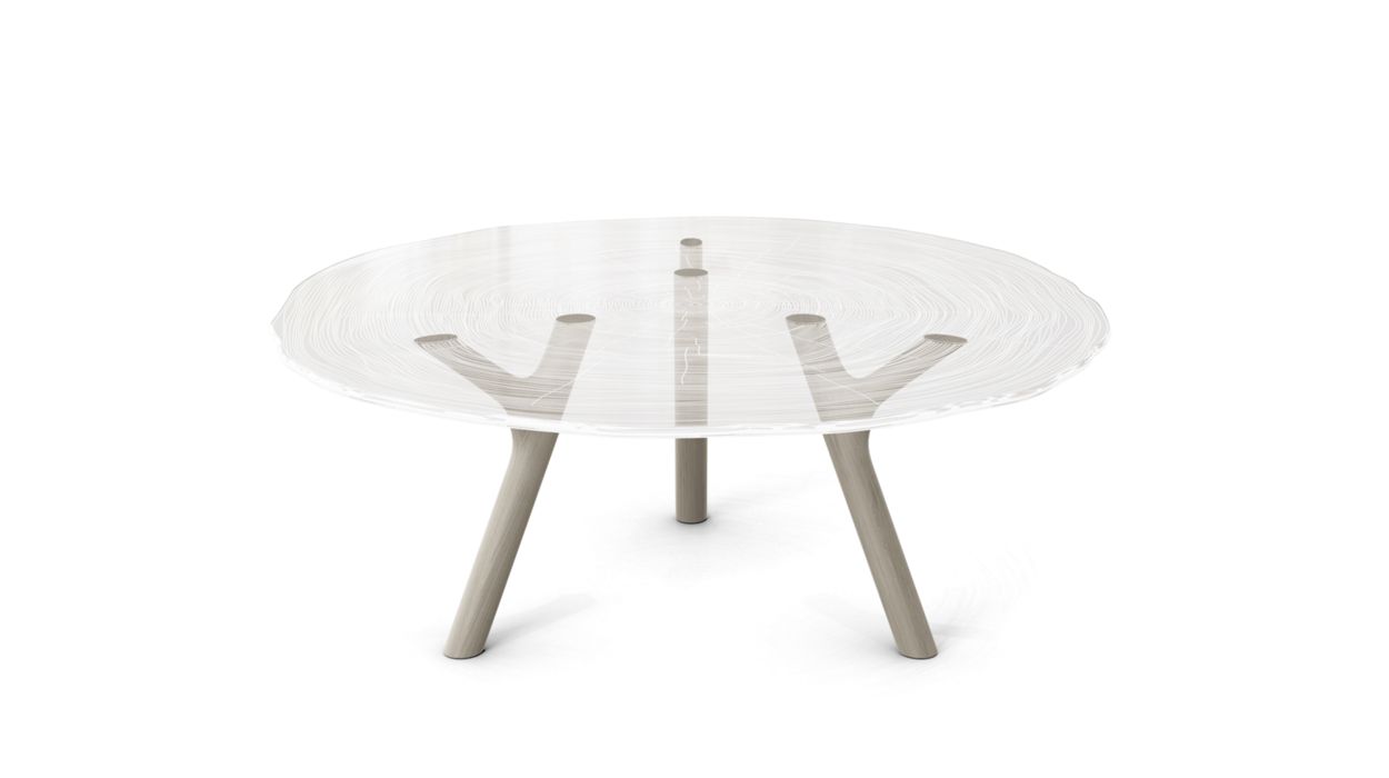 PLEXIWOOD COCKTAIL TABLE - D.100CM by Roche Bobois