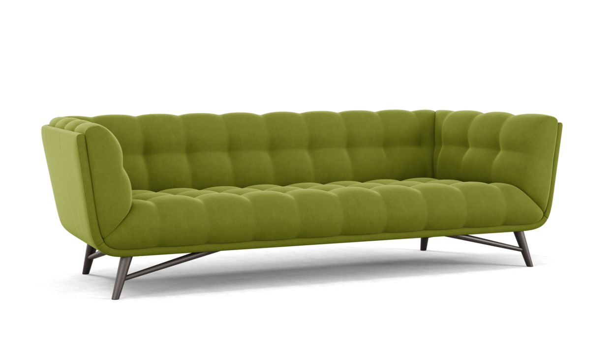 Profile Large 3-Seat Sofa by Roche Bobois #Cabaret fabric/Anis