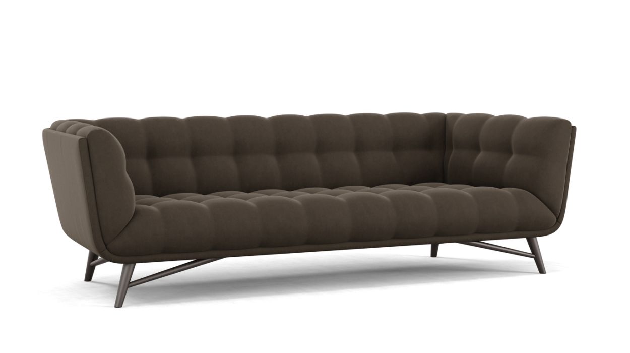 Profile Large 3-Seat Sofa by Roche Bobois #Cabaret fabric/Châtaigne