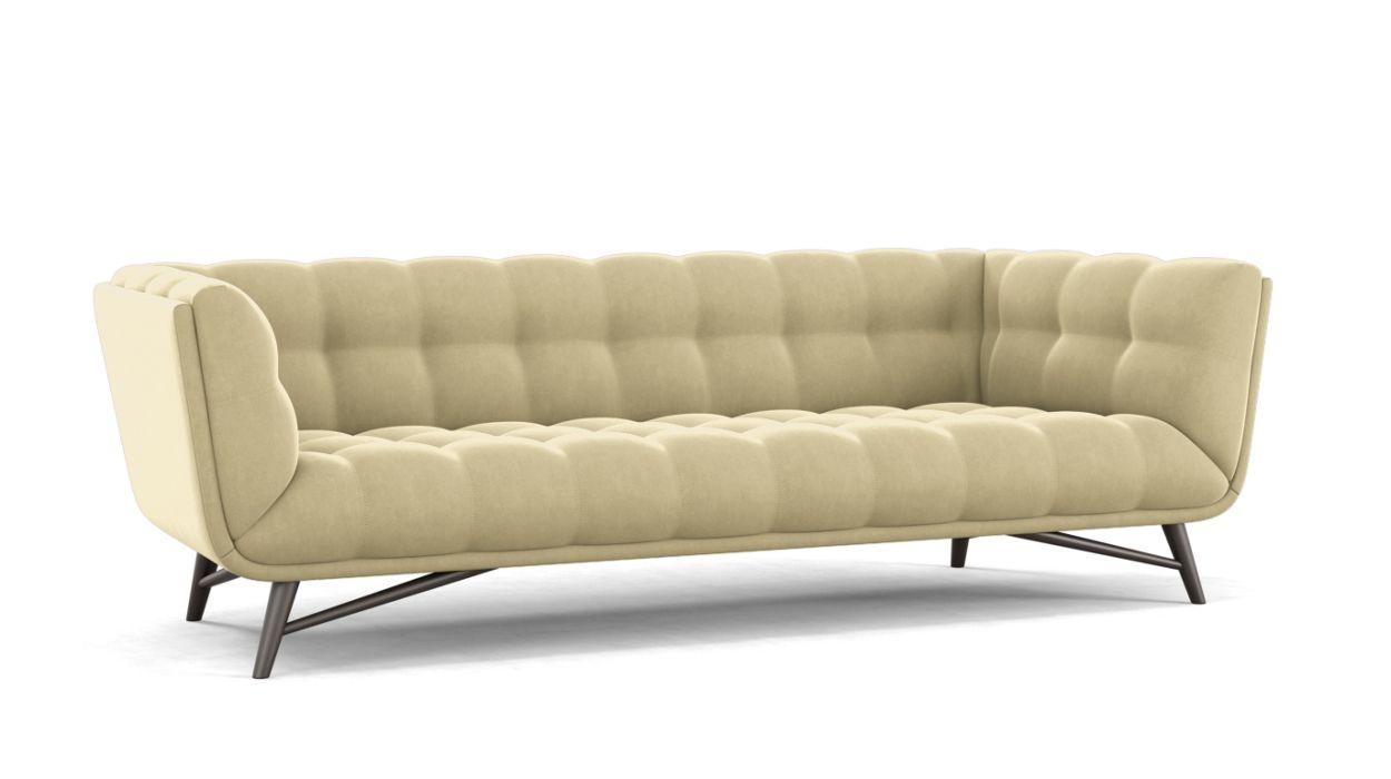 Profile Large 3-Seat Sofa by Roche Bobois #Cabaret fabric/Sable