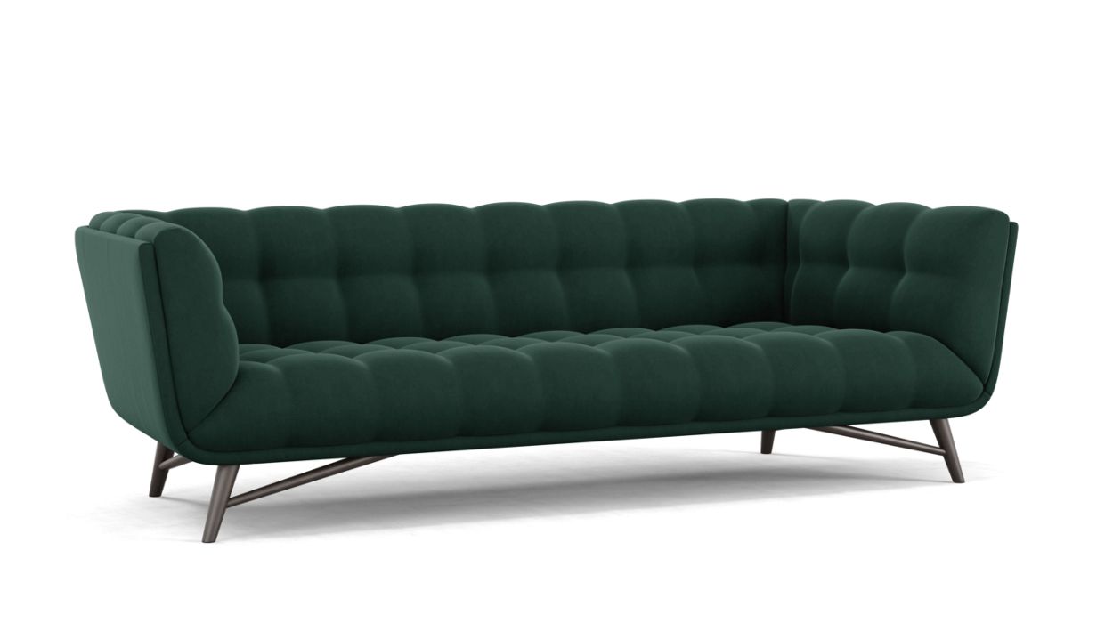 Profile Large 3-Seat Sofa by Roche Bobois #Cabaret fabric/Sapin
