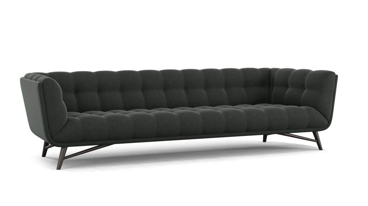 PROFILE LARGE 4-SEAT SOFA by Roche Bobois #Cabaret fabric/Plomb
