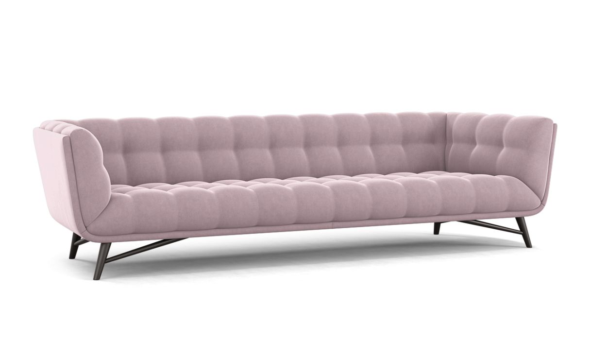 PROFILE LARGE 4-SEAT SOFA by Roche Bobois #Cabaret fabric/Pink