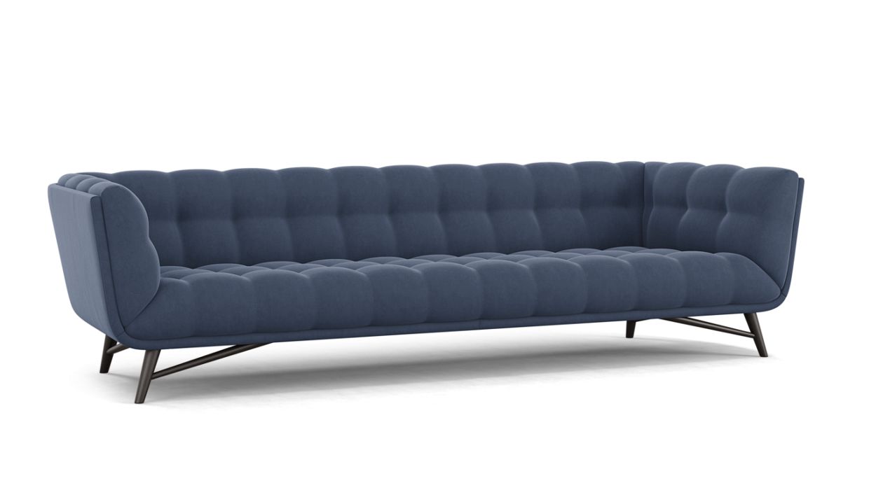 PROFILE LARGE 4-SEAT SOFA by Roche Bobois #Cabaret fabric/Ardoise