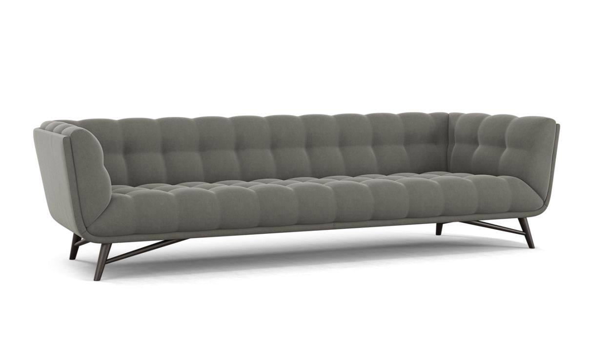 PROFILE LARGE 4-SEAT SOFA by Roche Bobois #Cabaret fabric/Souris