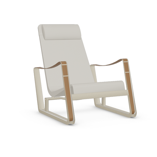 Cite Lounge Chair (Prouve Blanc Colombe (Ecru) powder-coated (smooth)) by Vitra