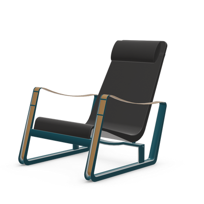 Cite Lounge Chair (Prouve Bleu Dynastie powder-coated (smooth)) by Vitra