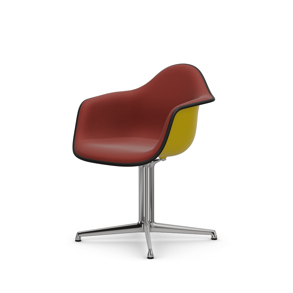 Eames Plastic Armchair DAL (with full upholstery) (Colour of seat shell - sunlight) (Request Info)