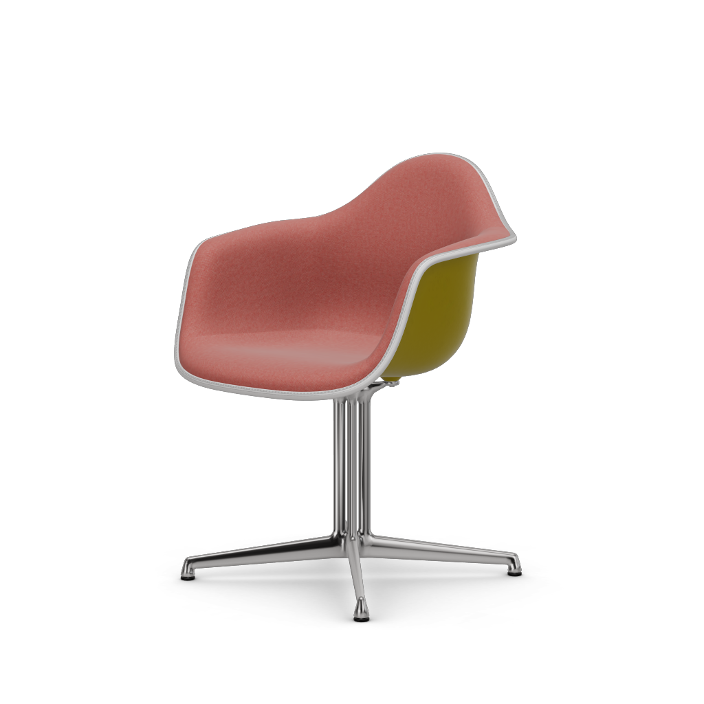 Eames Plastic Armchair DAL (with full upholstery) (Colour of seat shell - mustard) (Request Info)