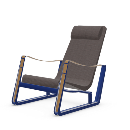 Cite Lounge Chair (Prouve Bleu Marcoule powder-coated (smooth)) by Vitra