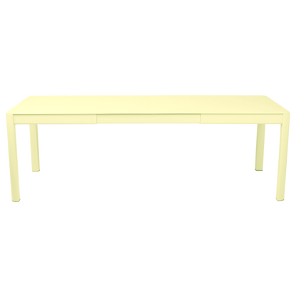 RIBAMBELLE TABLE WITH 2 EXTENSIONS 149/234 X 100 CM by Fermob #FROSTED LEMON