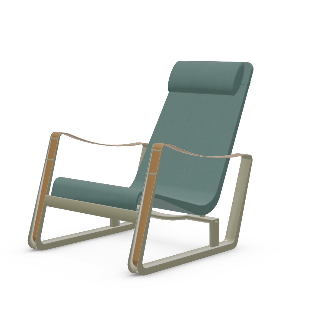 Cite Lounge Chair (Prouve Gris Vermeer powder-coated (smooth)) by Vitra