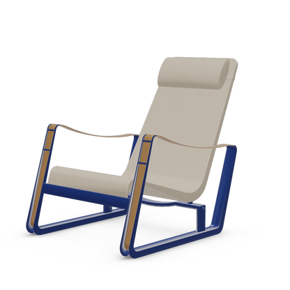 Cite Lounge Chair (Prouve Bleu Marcoule powder-coated (smooth)) by Vitra