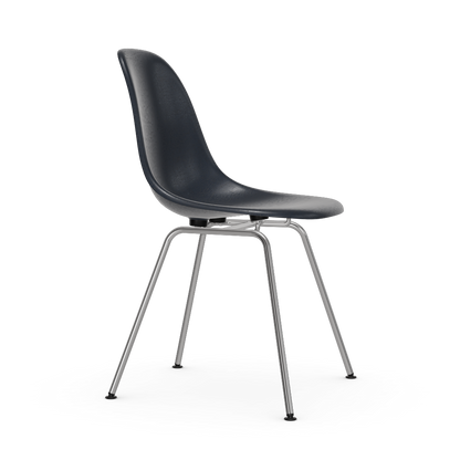 Eames Fiberglass Side Chair Dsx (Without Upholstery) by Vitra #chromed / Eames navy blue