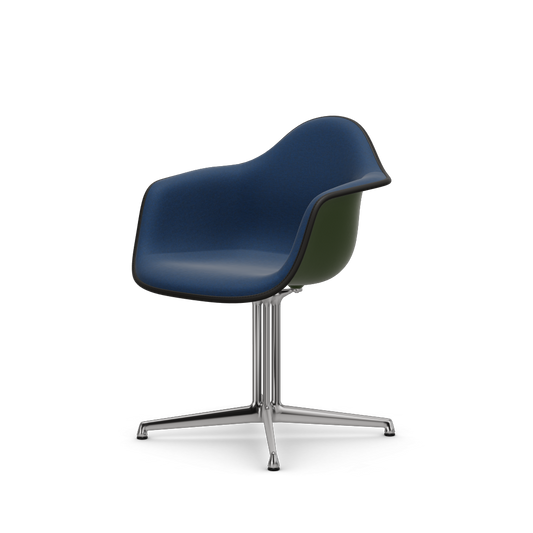 Eames Plastic Armchair DAL (with full upholstery) (Colour of seat shell - forest) (Request Info)