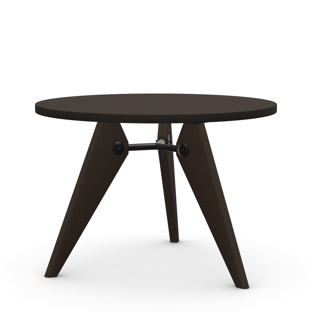 Guéridon table by Vitra #Ø 1050 mm / solid dark oak, prot. varnish