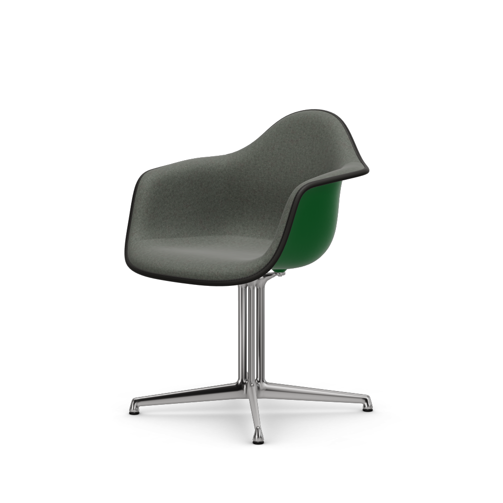 Eames Plastic Armchair DAL (with full upholstery) (Colour of seat shell - green) (Request Info)