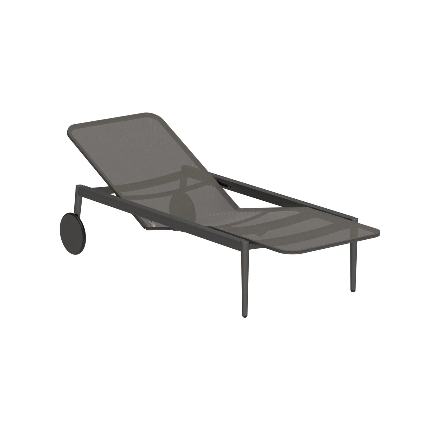 STYLETTO - Recliner Batyline sun lounger with castors by Royal Botania
