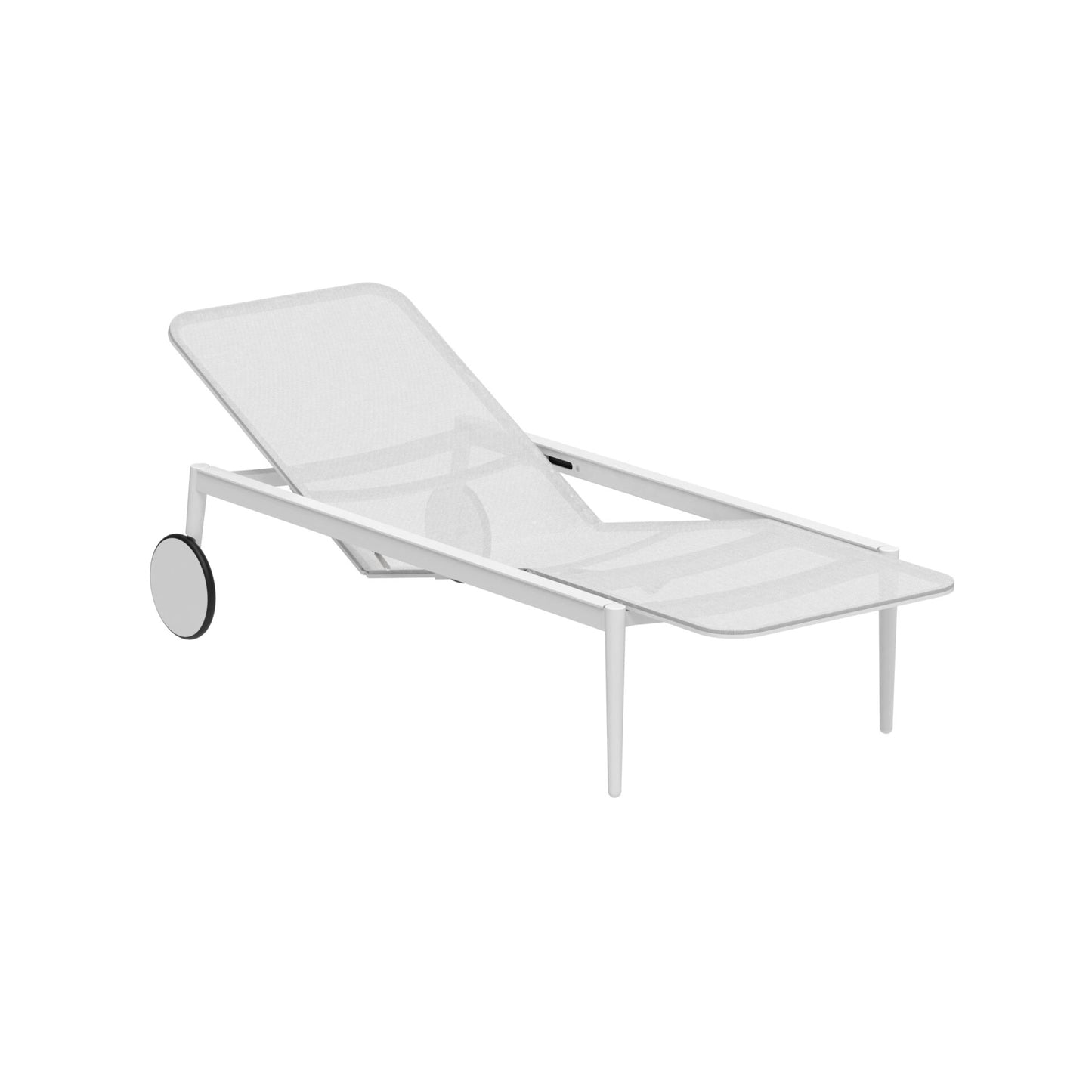 STYLETTO - Recliner Batyline sun lounger with castors by Royal Botania