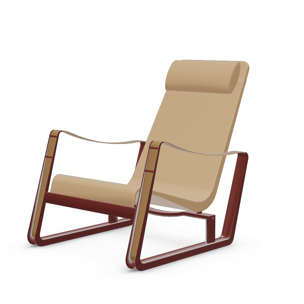 Cite Lounge Chair (Japanese red powder-coated (smooth)) by Vitra