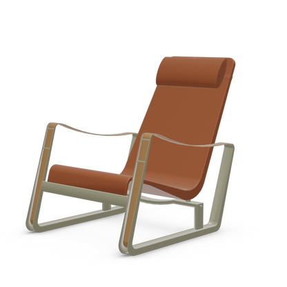 Cite Lounge Chair (Prouve Gris Vermeer powder-coated (smooth)) by Vitra