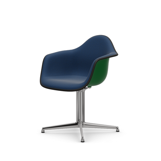 Eames Plastic Armchair DAL (with full upholstery) (Colour of seat shell - green) (Request Info)