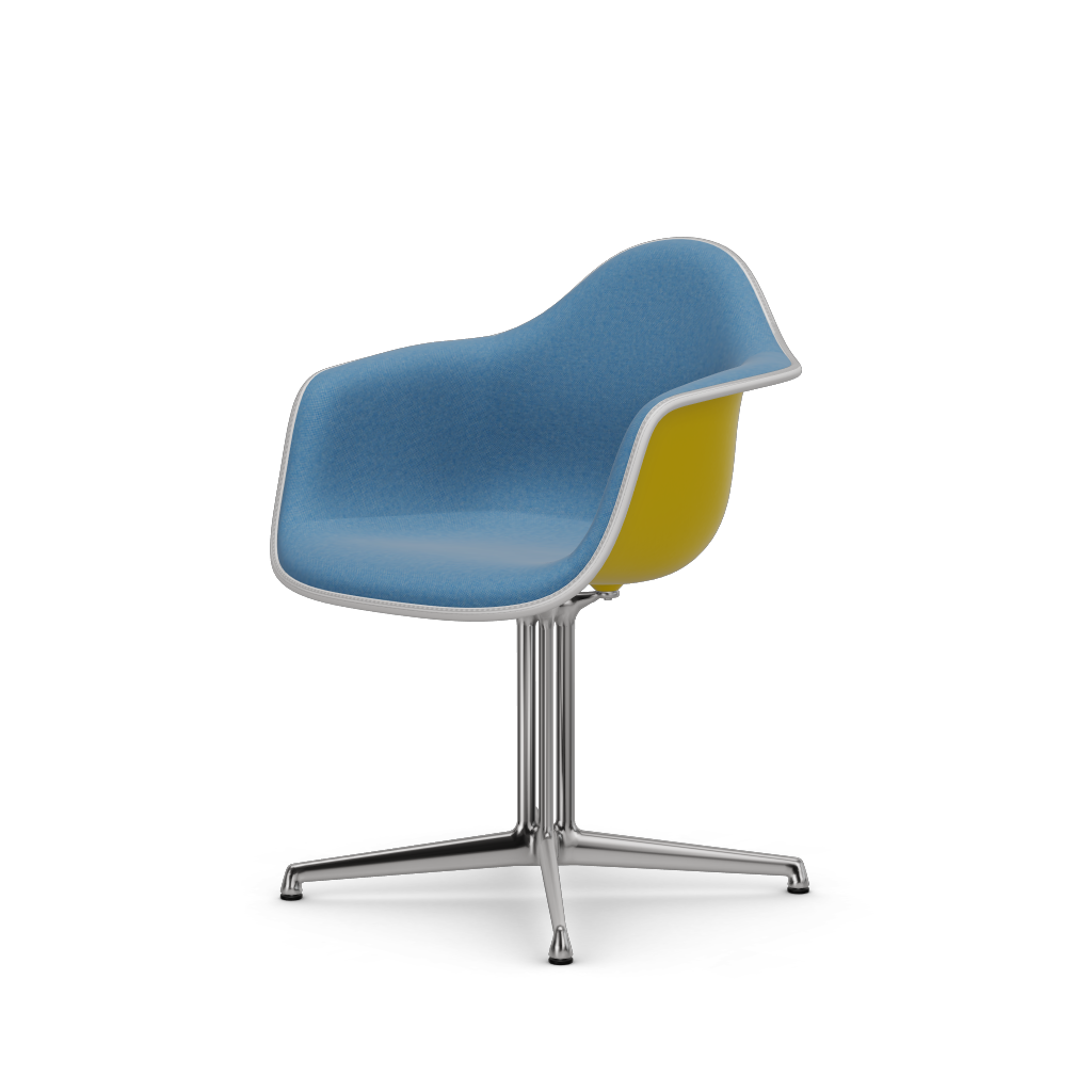 Eames Plastic Armchair DAL (with full upholstery) (Colour of seat shell - sunlight) (Request Info)