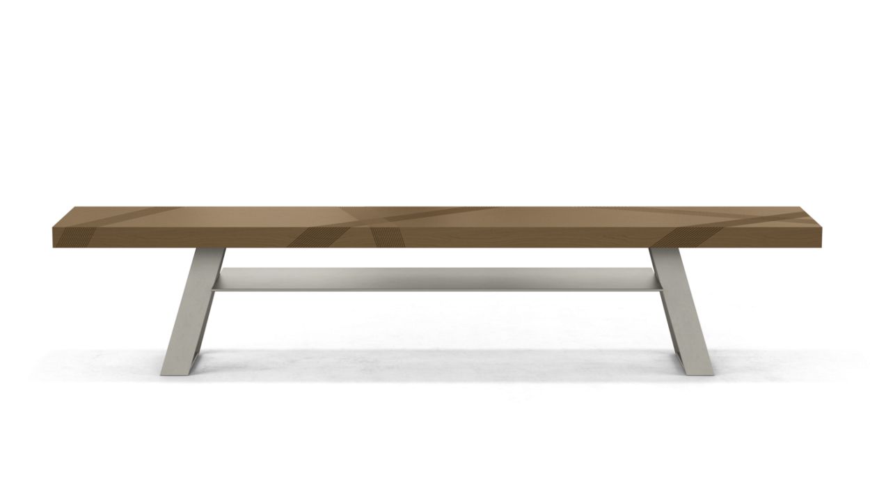 TRACK BENCH WITH SHELF by Roche Bobois