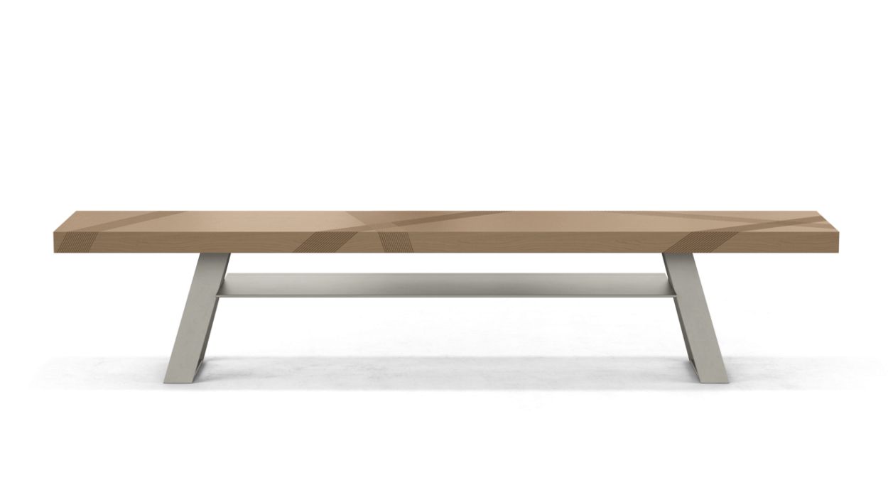 TRACK BENCH WITH SHELF by Roche Bobois