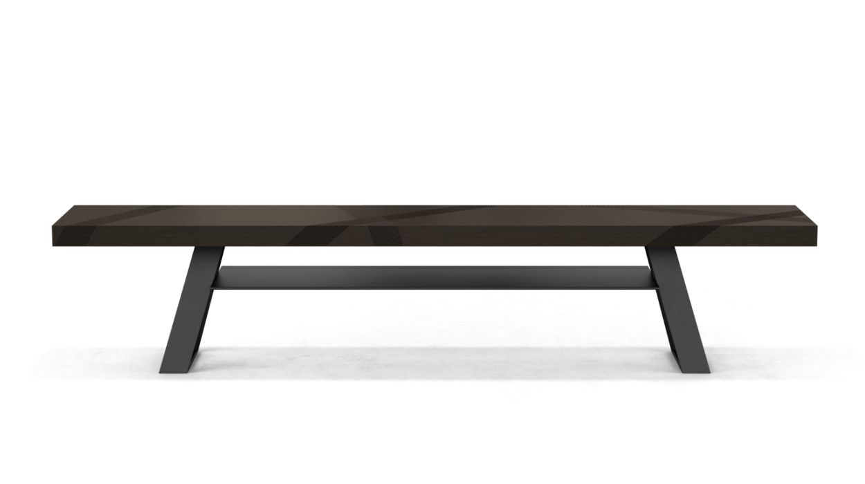 TRACK BENCH WITH SHELF by Roche Bobois