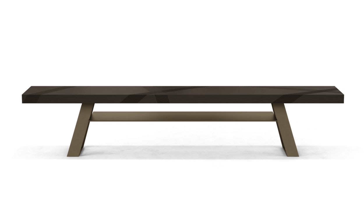 TRACK BENCH WITH SHELF by Roche Bobois