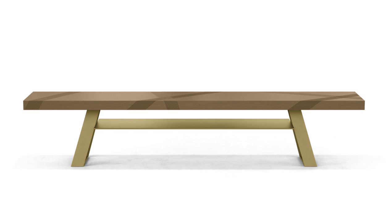 TRACK BENCH WITH SHELF by Roche Bobois