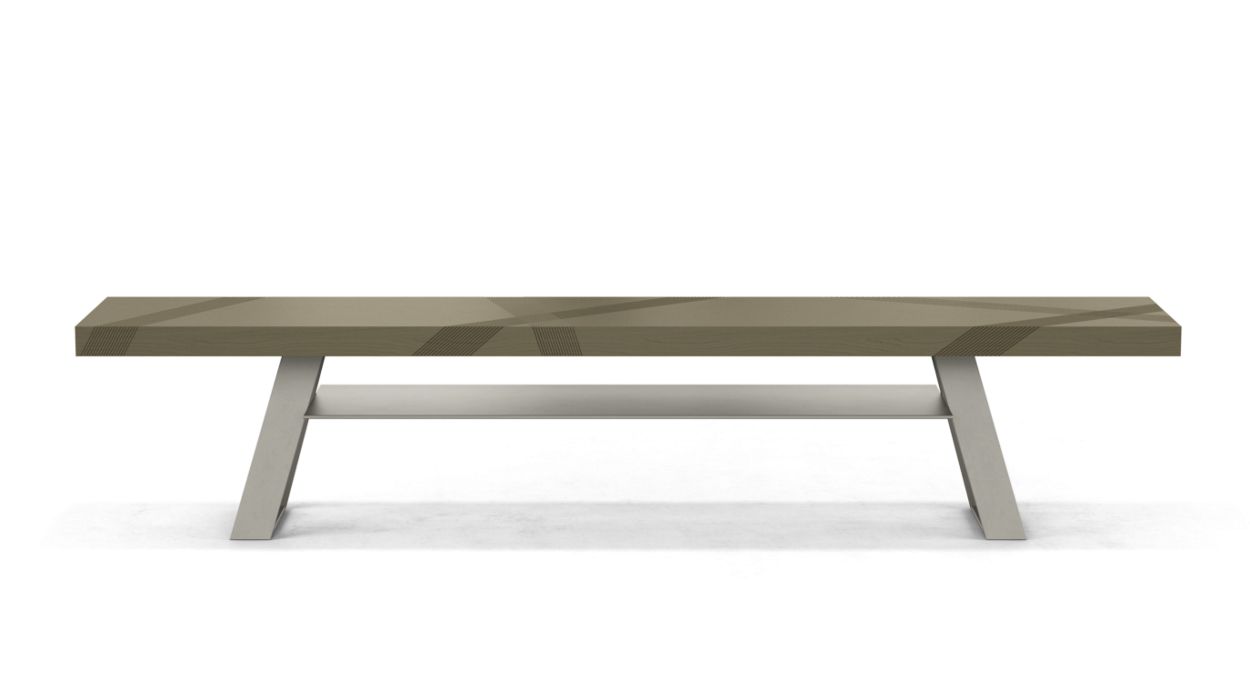 TRACK BENCH WITH SHELF by Roche Bobois